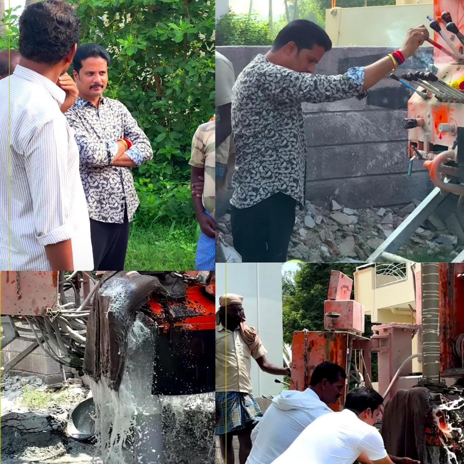 నరిగపల్లి దాహం తీర్చిన గోపీనాథ్.. బోర్‌లో జలధార!